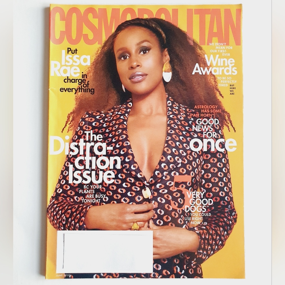 Cosmopolitan Magazine June, 2020 - Issa Rae - Wine Awards - Distraction Issue